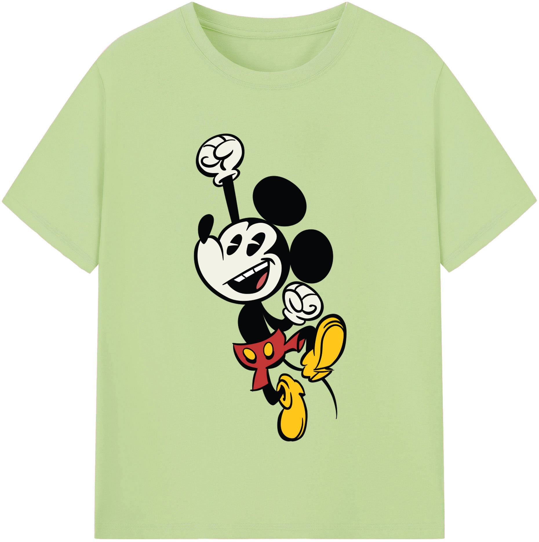 （画像用） ミッキーマウス Mickey Mouse 綿100％半袖Tシャツ（フロントプリント）